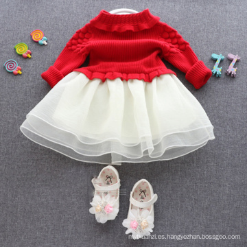 vestidos de navidad niños jerseys rojos faldas para niños XMAS BABY JERSEY ROJO VESTIDOS LINDO VESTIDO BUENA CALIDAD